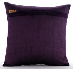 Magical Chase - Plum Art Silk Throw Pillow Cover