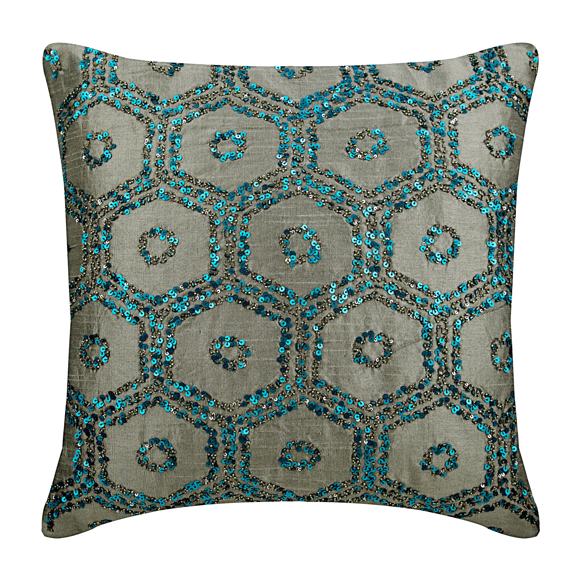 Magical Techno Sequins Throw Pillow Cover