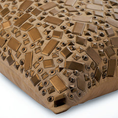 Melodrama Gold Silk Throw Pillow Cover