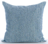 Misty Blue - Light Blue Cotton Linen Decorative Euro Sham
