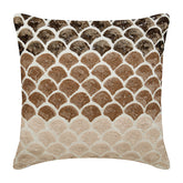Mountain Journey Brown Silk Throw Pillow Cover