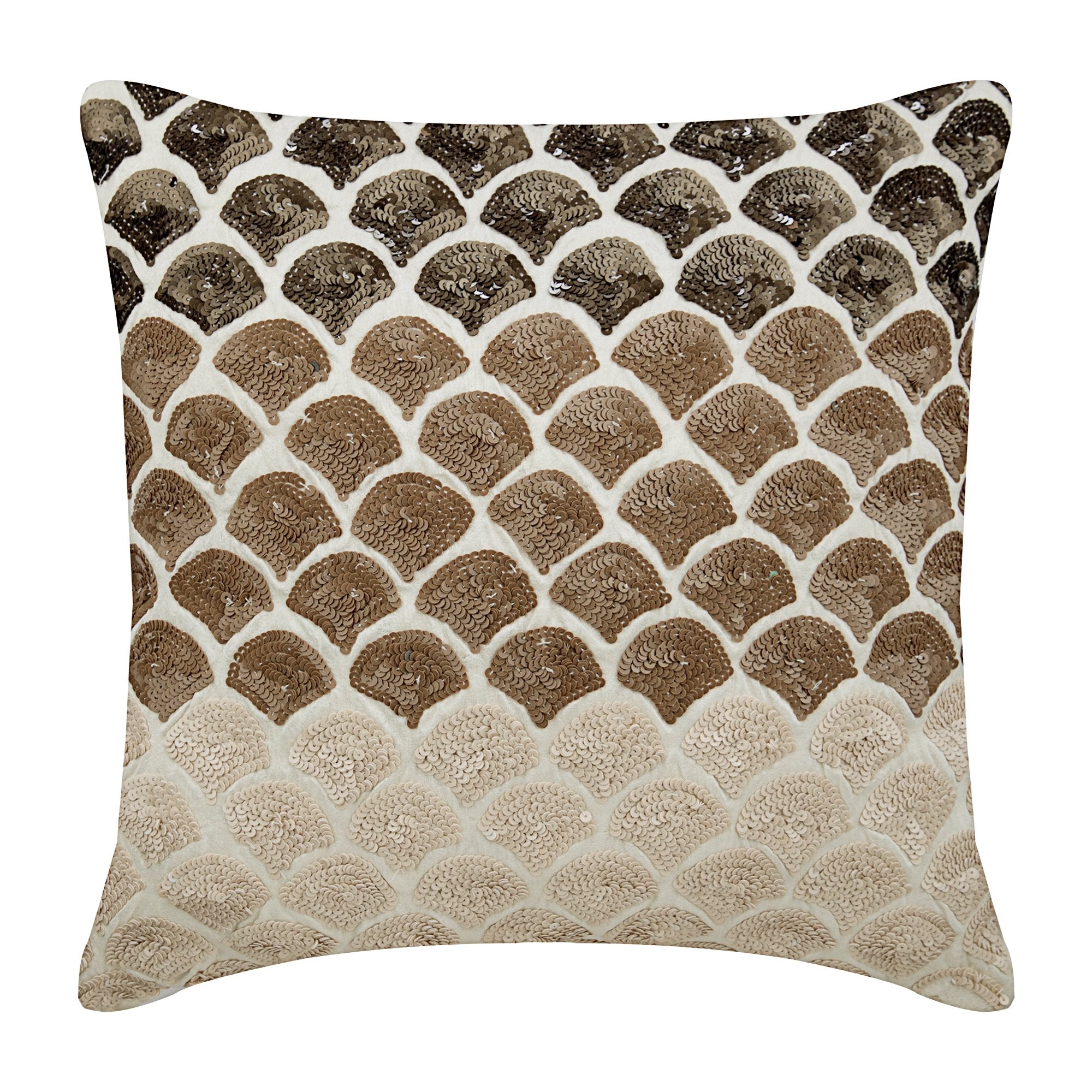 Mountain Journey Brown Silk Decorative Euro Sham