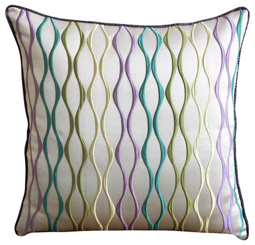 Multicolor Waves Pillow Cover