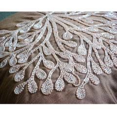 My Wish Tree - Dark Peach Art Silk Decorative Euro Sham