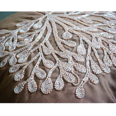 My Wish Tree - Dark Peach Art Silk Throw Pillow Cover