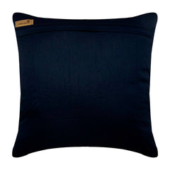 Navy Night Diamonds - Navy Blue Silk Throw Pillow Cover