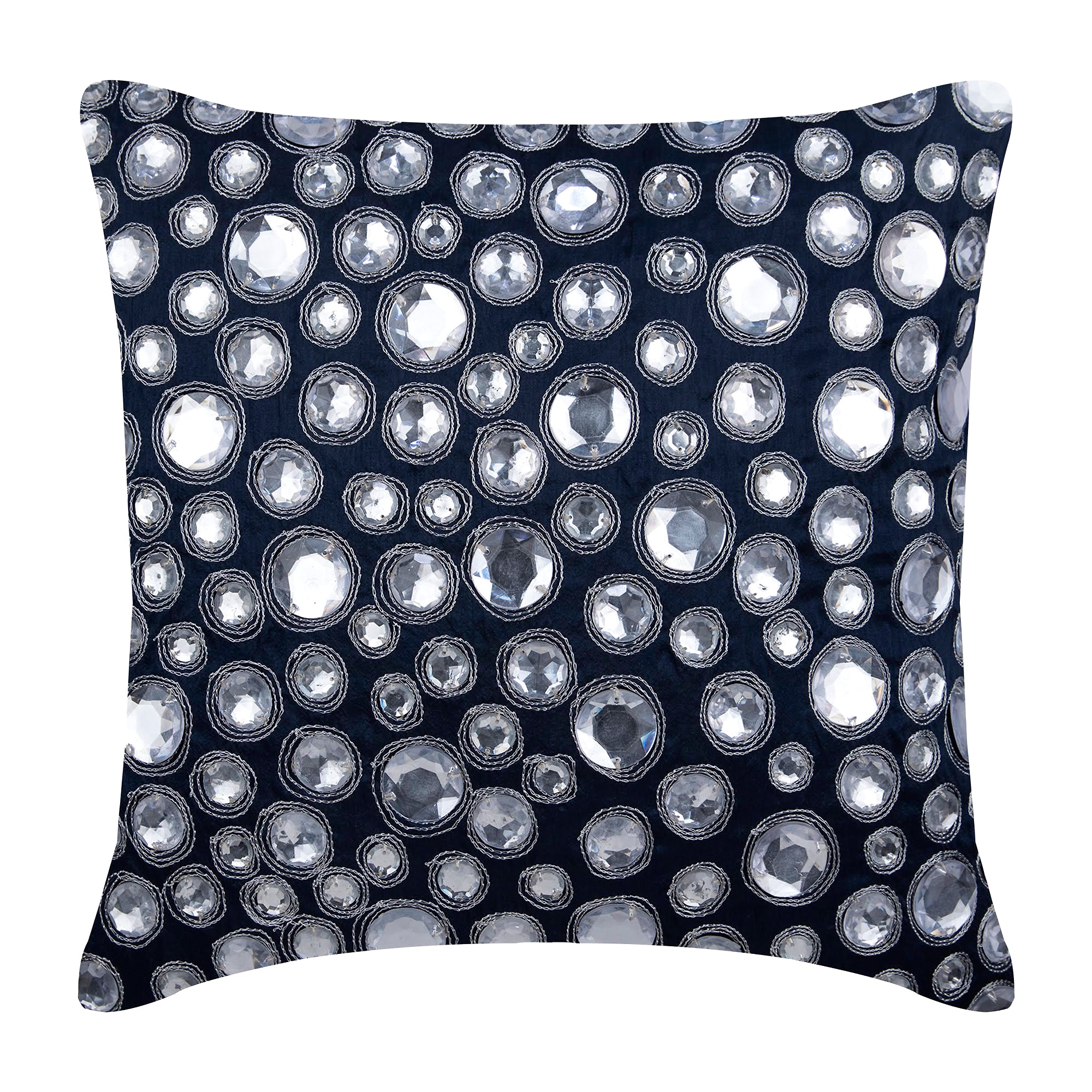 Navy Night Diamonds Pillow Cover