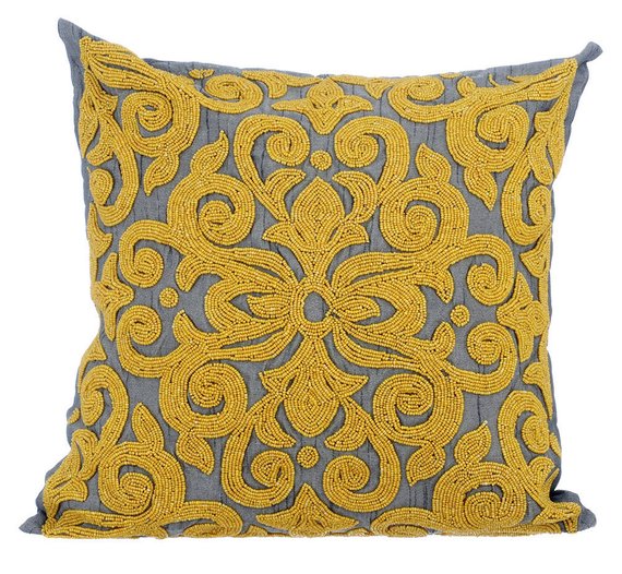 New Beginnings Gray Silk Throw Pillow Cover