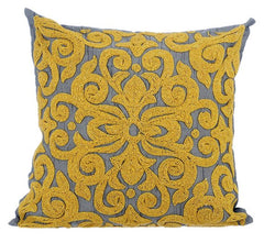 New Beginnings - Gray Art Silk Decorative Euro Sham