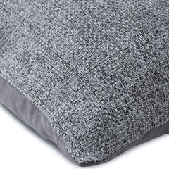 Now And Ever - Silver Faux Leather Throw Pillow Cover