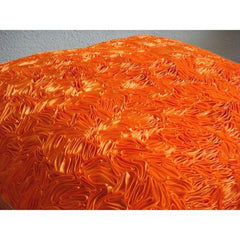 Orange Peel - Orange Art Silk Decorative Euro Sham