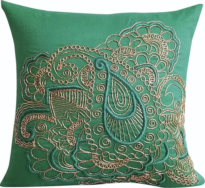 Paisley Seas Pillow Cover