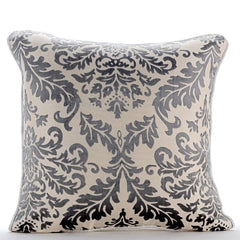 Paloma Grey Damask Pillow Cover