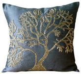 Paradise Tree Embroidered Euro Sham Cover