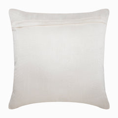 Peacock Beauty - Ivory Art Silk Throw Pillow Cover