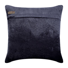 Peacock Bliss - Gray Velvet Throw Pillow Cover