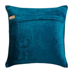 Peacock Deco - Blue Velvet Decorative Euro Sham