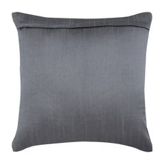 Peacock Feather - Silver Art Silk Decorative Euro Sham