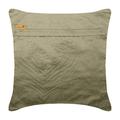 Peacock - Gray Art Silk Decorative Euro Sham