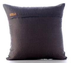 Pearl Aroma - Brown Cotton Linen Decorative Euro Sham