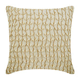 Pearl Drops Ivy - Natural Beige Cotton Linen Decorative Euro Sham