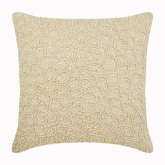 Pearl Haven - Natural Beige Cotton Linen Decorative Euro Sham