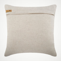 Pearly Peacock Feather - Natural Beige Cotton Linen Throw Pillow Cover