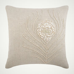 Pearly Peacock Feather Euro Sham
