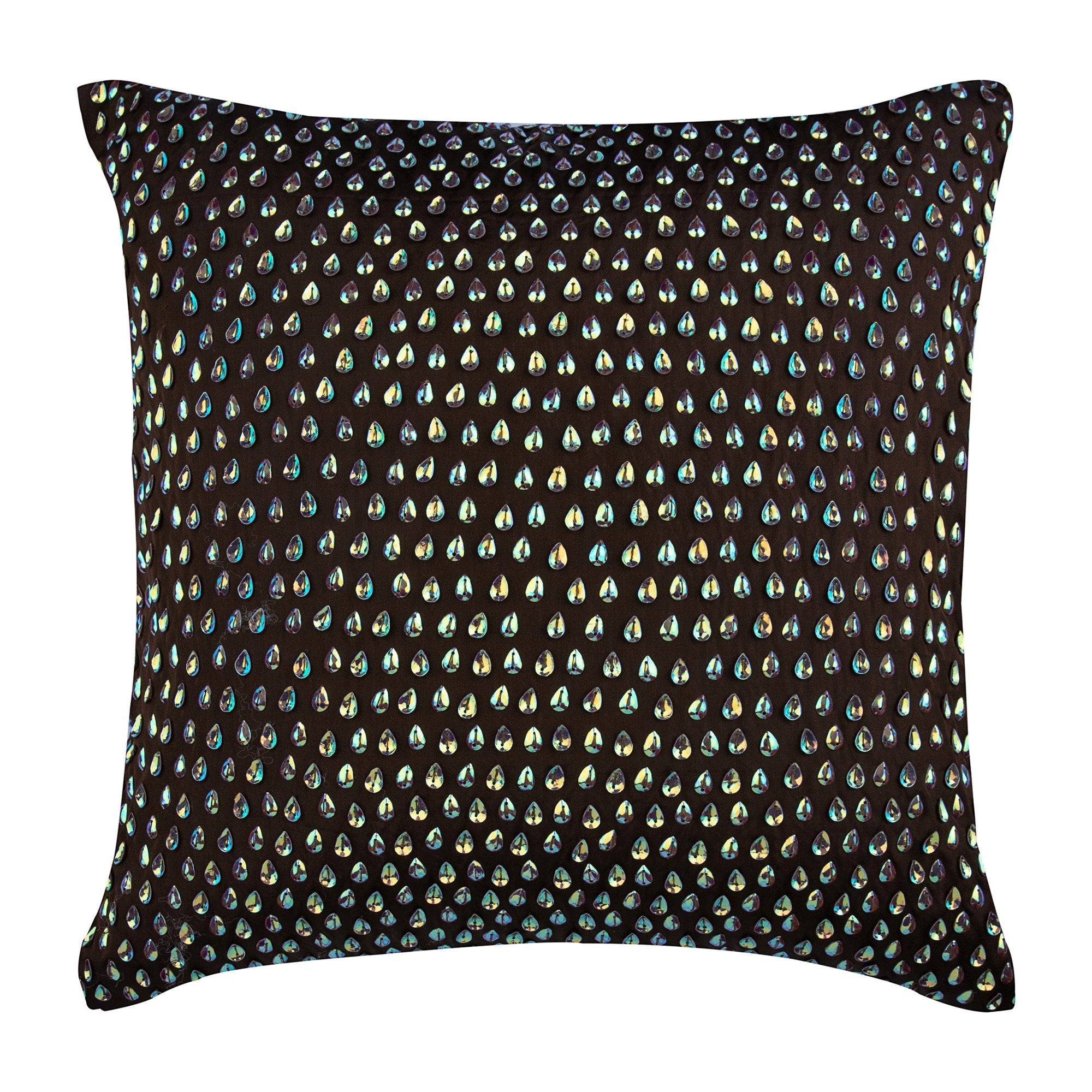 Persian Peacock Sequins Decorative Euro Sham