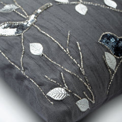 Pigeon Story Sequins Decorative Euro Sham