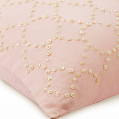 Pink Fairy Tale - Pink Cotton Linen Decorative Euro Sham