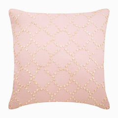 Pink Fairy Tale - Pink Cotton Linen Decorative Euro Sham