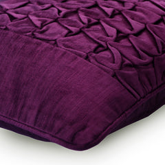 Plum Knots - Plum Velvet Throw Pillow Cover