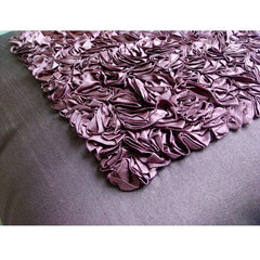 Plum Vintage Love - Plum Art Silk Throw Pillow Cover