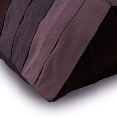 Plum Waves - Plum Art Silk Throw Pillow Cover