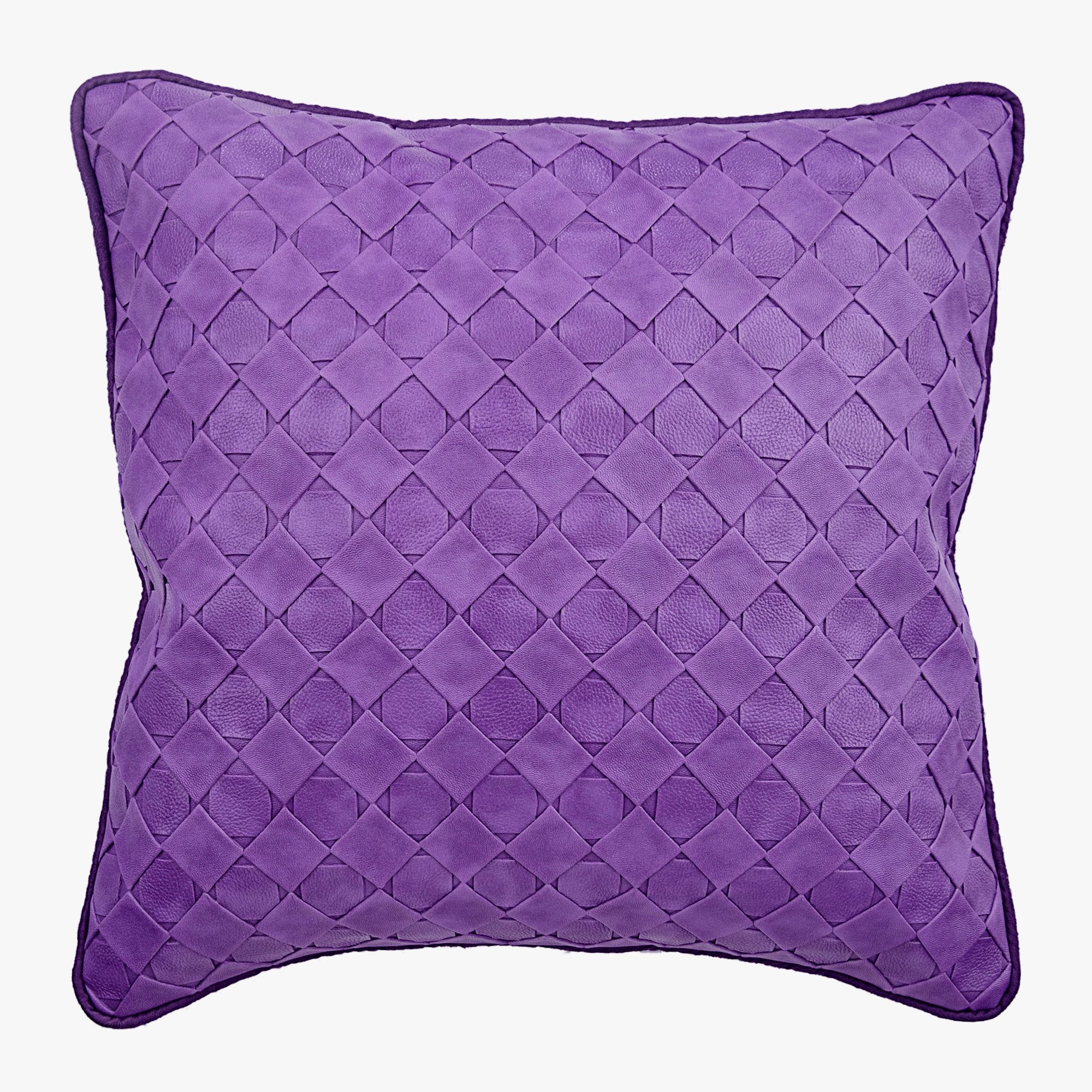 Purple Leather Weave Euro Sham
