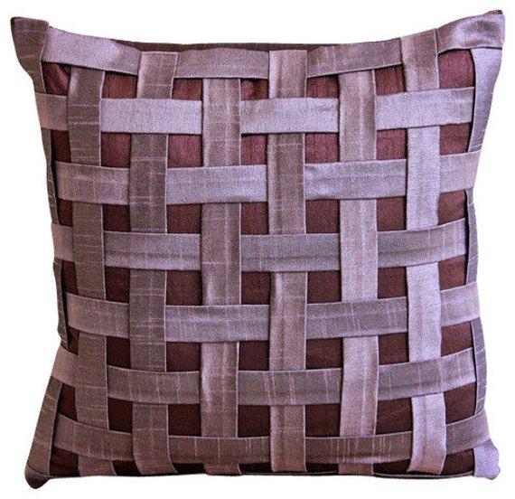 Purple N Plum Basket Weave Euro Sham