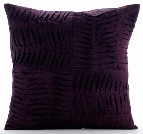 Purple Pleats Euro Sham