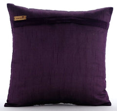 Purple Ripples Purple Silk Throw Pillow Cover