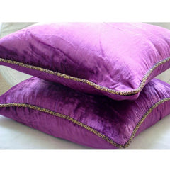 Purple Shimmer - Purple Velvet Throw Pillow Cover