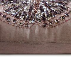 Purple Glitter Wings - Art Silk Purple Decorative Lumbar Pillow Cover