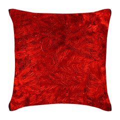 Red Hot Satin Ribbon Pillow Cover