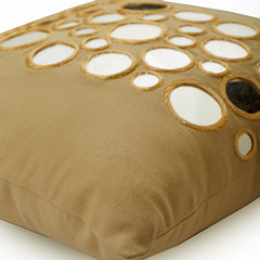 Reflectors - Beige Cotton Canvas Decorative Euro Sham