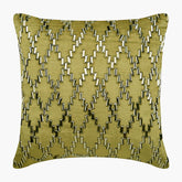 Rhinestone Jaal - Sage Green Velvet Decorative Euro Sham