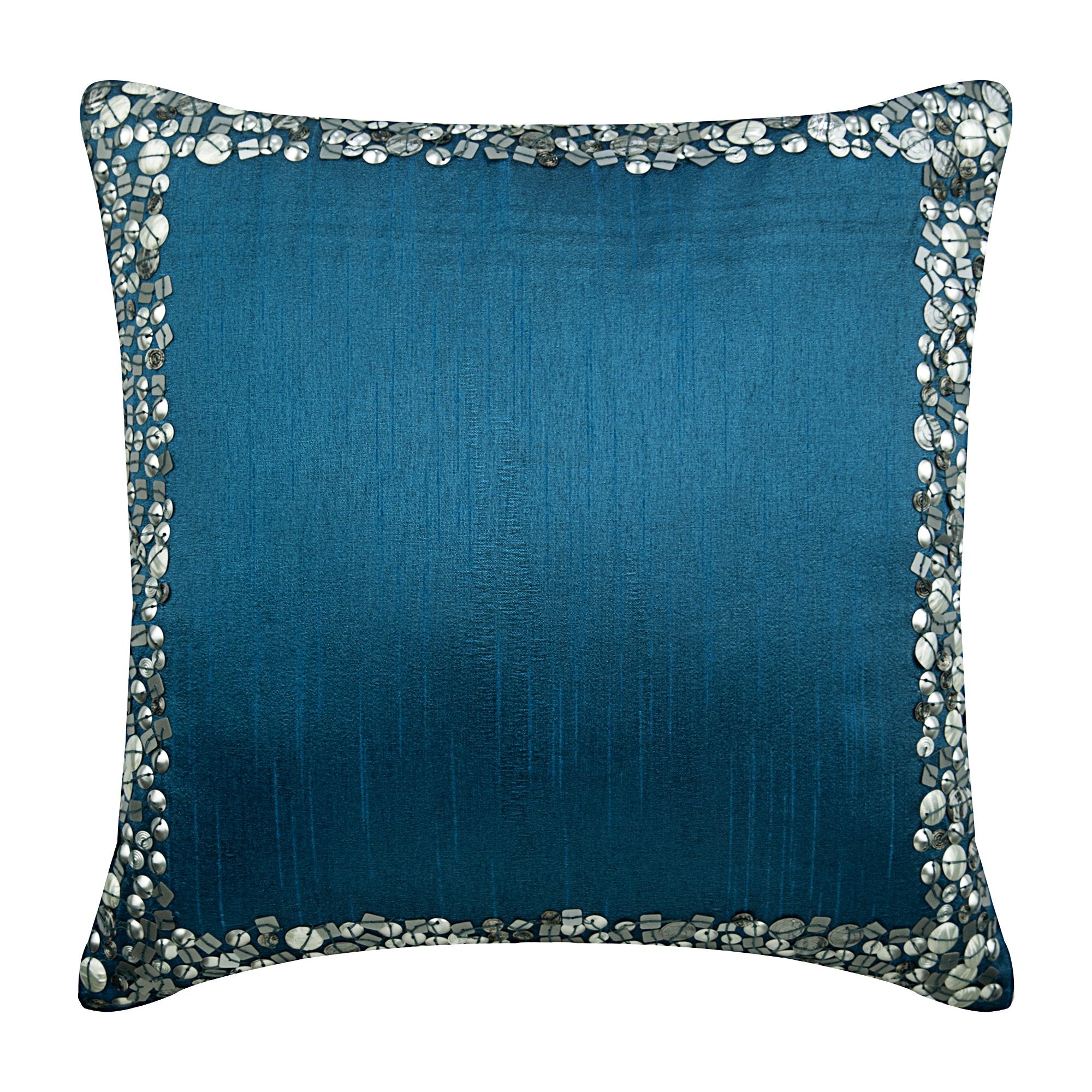 Royal Blue & Silver Euro Sham
