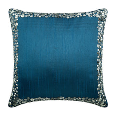 Royal Blue & Silver Euro Sham