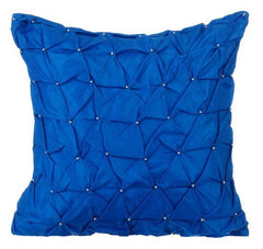 Night Texture - Navy Blue Taffeta Decorative Euro Sham