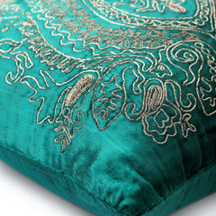 Royal Duke - Peacock Green Velvet Decorative Euro Sham