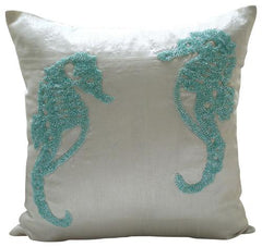 Sea Horse Aqua Euro Sham