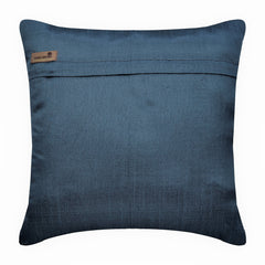 Sea Horse - Blue Art Silk Throw Pillow Cover